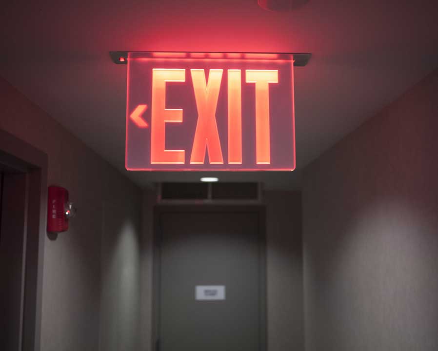 Exit, Emergency, combo lights and batteries